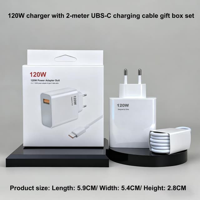 Detalle 2 de Caricabatteria USB-C 120W con cavo da 2 m per ricarica rapida Xiaomi e Redmi