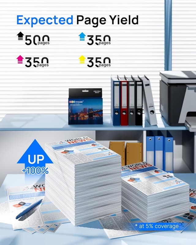 Detalle de GPC IMAGE 603XL Druckerpatronen als Ersatz für Epson 603 (5er-Set) für Expression Home & WorkForce