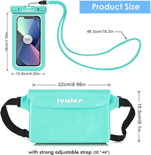 Detalle de ivoler Waterproof Pouch Bag 22 x 15.5 cm