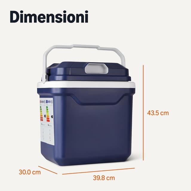 Detalle 1 de Amazon Basics Frigorifero Portatile Elettrico 12V/230V 24 L con raffreddamento e riscaldamento (blu)