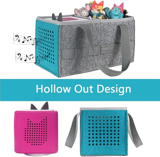 Detalle de Hounyoln Felt Carry Bag for Toniebox Starter Set (Tonie 2 Storage Organizer Case)