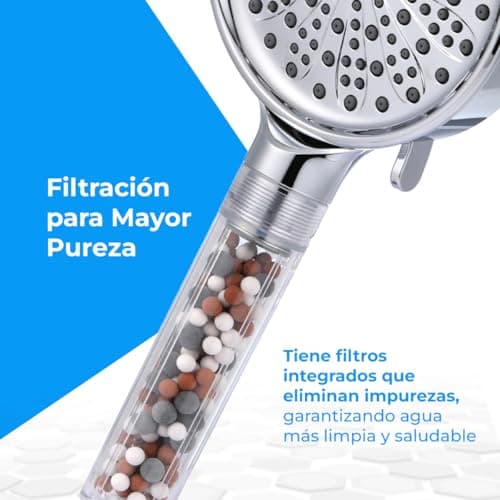 Thumbnail 4 de NK Alcachofa de Ducha Redonda con 6 Modos de Spray: Alta Presión y Filtración de Agua