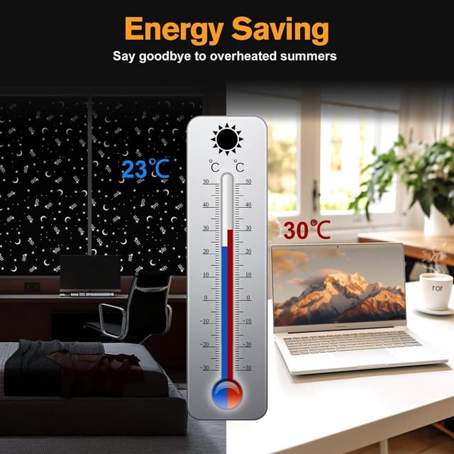 Detalle 2 de Valquid Blackout Blind (200×145cm) stick-on temporary blackout blind with Velcro – cut to any size or shape