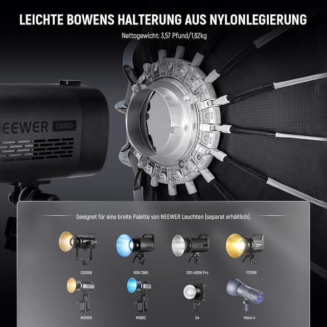 Detalle 2 de NEEWER NS38P Parabol-Softbox mit Bowens Mount