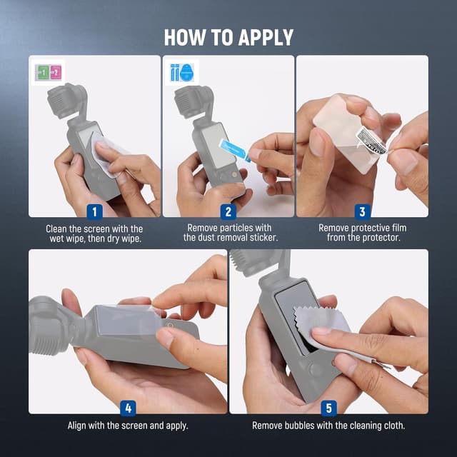 Thumbnail 5 de NEEWER Pocket 3 Displayschutzfolie Set