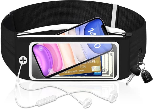 Detalle de Riñonera Running Cinturón para Correr 3 Bolsillos