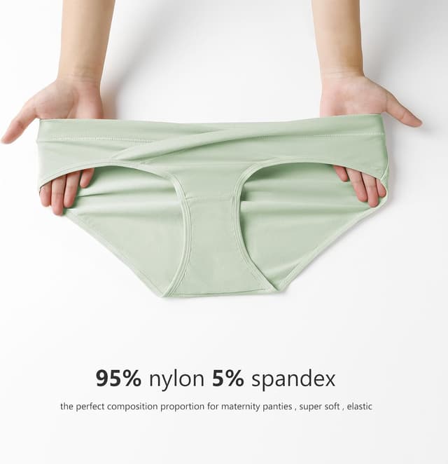 Detalle de HBselect 6er Unterhosen für Schwangere & Postpartum aus Baumwolle – bequemer Umstands-Slip