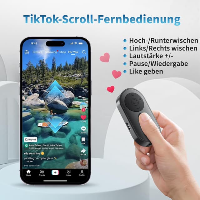 Thumbnail 3 de VYVIYON Kamera-Fernauslöser Bluetooth