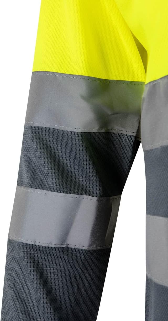 Thumbnail 4 de Velilla 175 Polo Bicolor Manga Larga 🧥 Gris y Amarillo Flúor Talla L