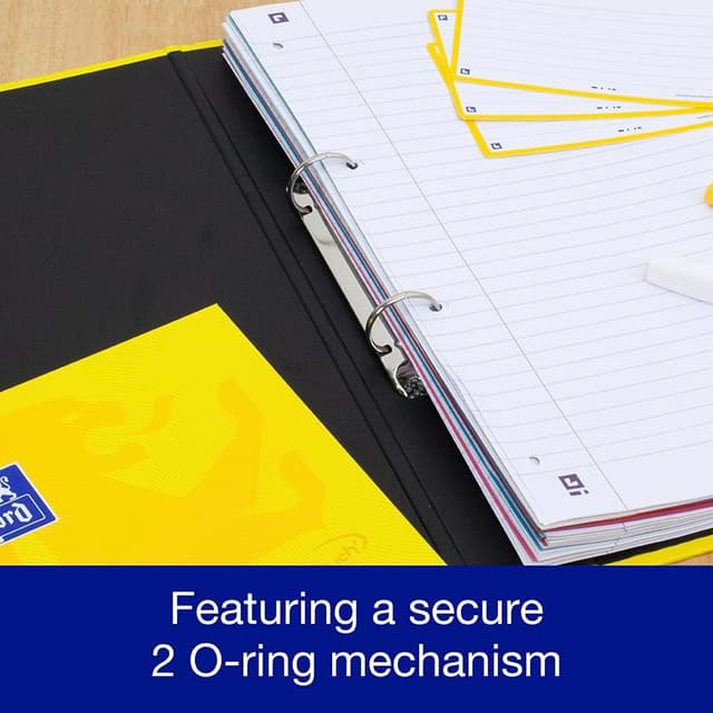 Detalle de Oxford Premium A4 Ring Binder (Yellow) with 25mm Capacity