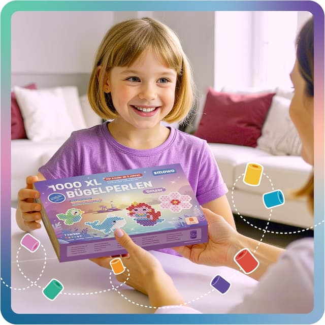 Thumbnail 6 de Smowo® Glitzer Bügelperlen 1000 Stück 🎨