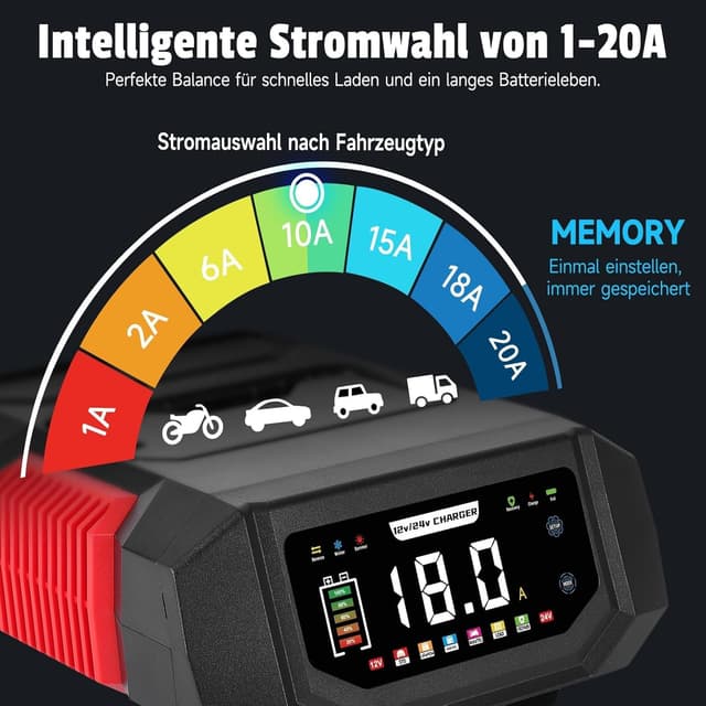 Detalle 2 de HAUSPROFI Ladegerät 20A 12V/24V 🔌