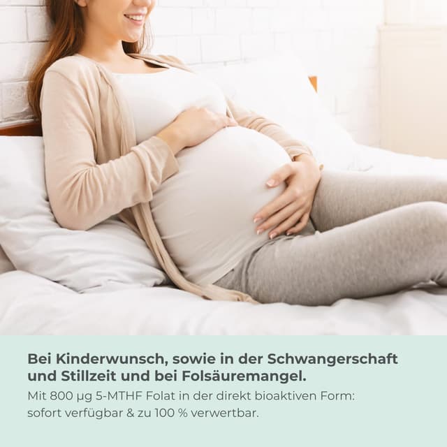 Detalle 2 de Folsäure-Tabletten (800 μg Folat + 25 μg Vitamin B12) mit 5-MTHF – 180 vegane Tabletten im 6-Monatsvorrat