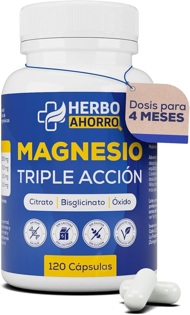 Detalle de Magnesio Complex 🌿 Alta Absorción, 120 cápsulas