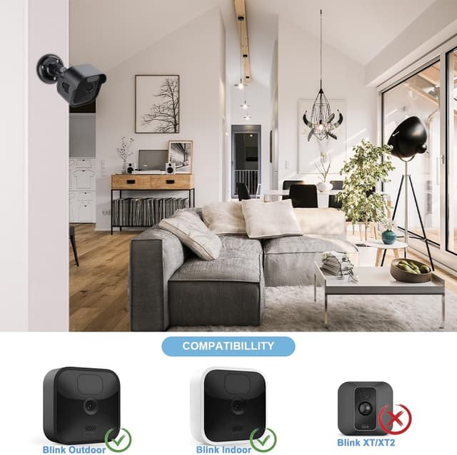 Detalle 2 de OFFCUP Blink Outdoor Supporto per Fotocamera da esterni regolabile da parete (2 pezzi) con custodia protettiva