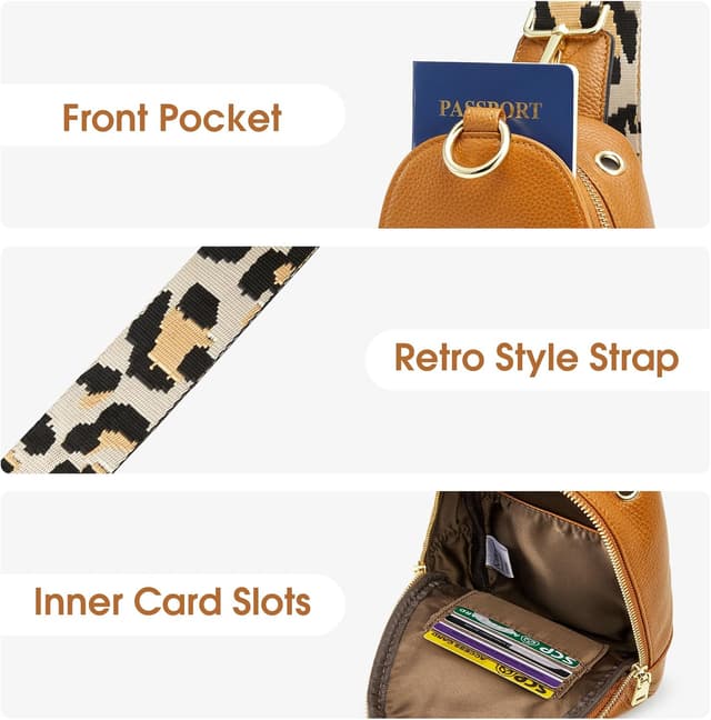 Thumbnail 6 de Kattee borsa a tracolla da donna in vera pelle da viaggio con blocco RFID