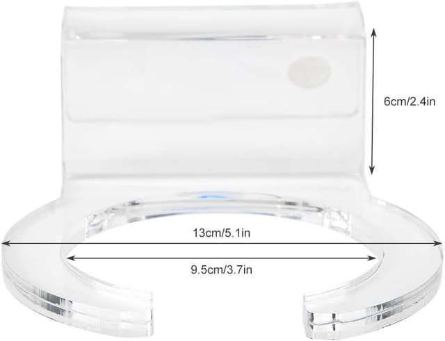 Detalle de Tiiyee 4 inch Aquarium Filter Sock Mount Bracket (Acrylic) for Pre-sump Felt Bags