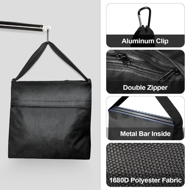 Detalle de EMART 4-teiliges Sandbag-Set für Fotostative (25 x 51 cm) – Nylon-Sandsäcke zur Beschwerung