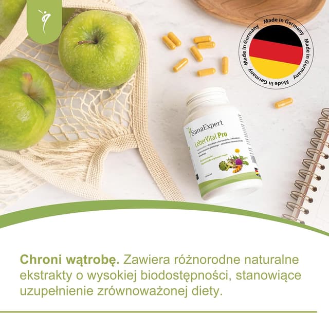 Detalle de SanaExpert LeberVital Pro integratore naturale per fegato e depurazione con cardo mariano, curcuma e vitamina C (120 capsule)