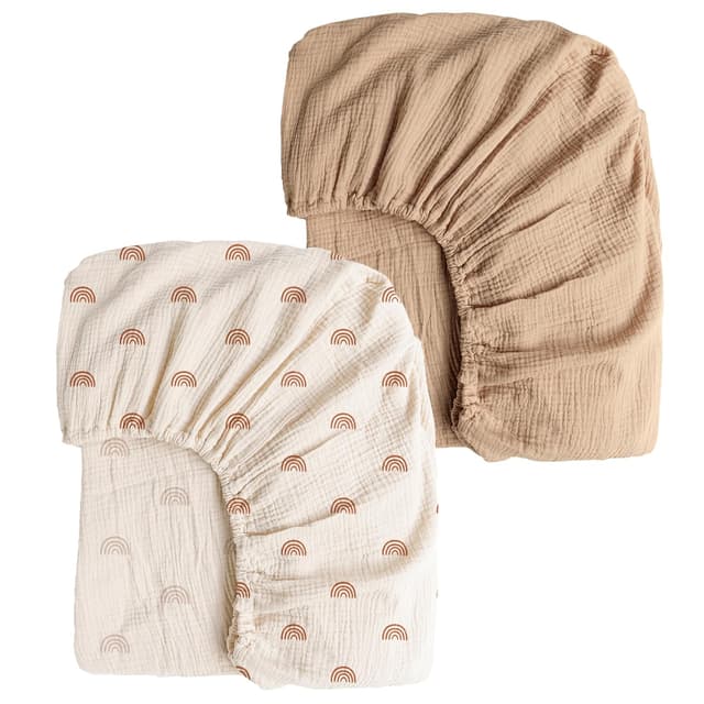 Thumbnail 6 de Konssy Muslin Crib Sheets 52"x28" for Baby Crib