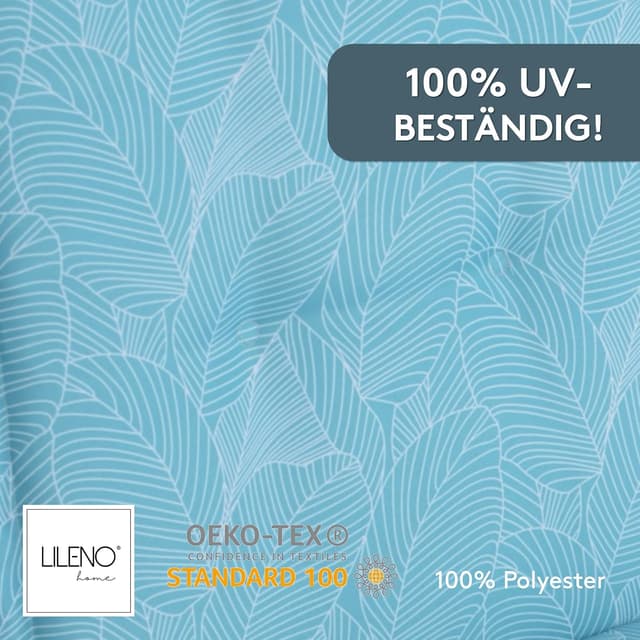 Thumbnail 4 de LILENO HOME 🪑 Cojines Jardín Hojas Aqua, 2 Unidades