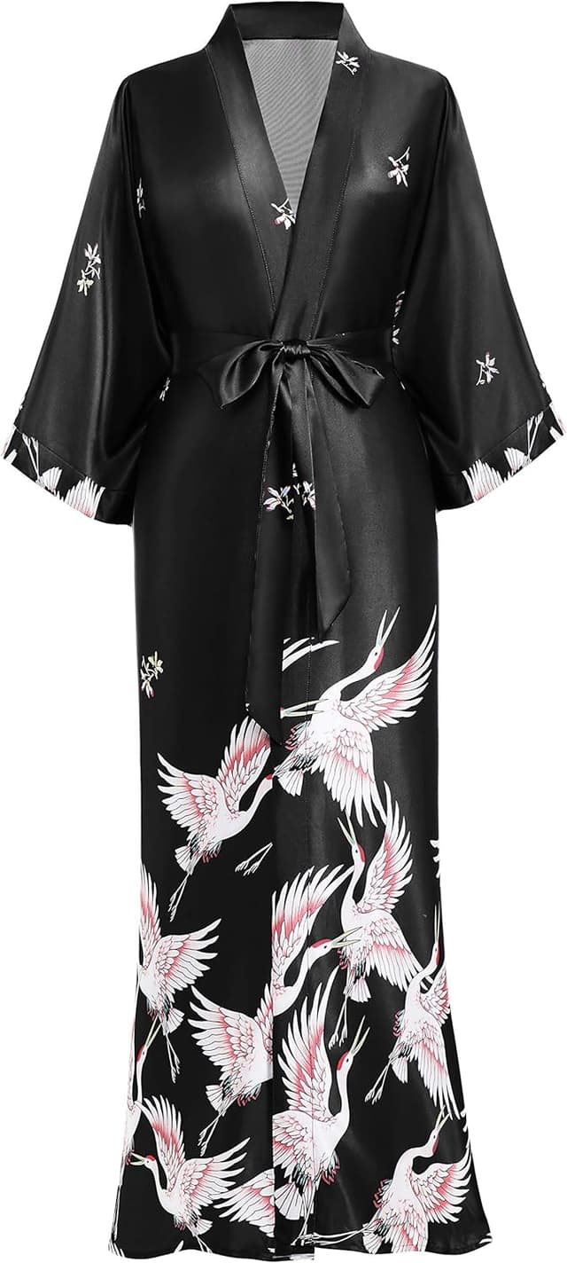 Detalle de PRODESIGN Satin Femme Robes de Chambre et Kimonos de Mariée – robe de chambre/k kimono en polyester, style kimono