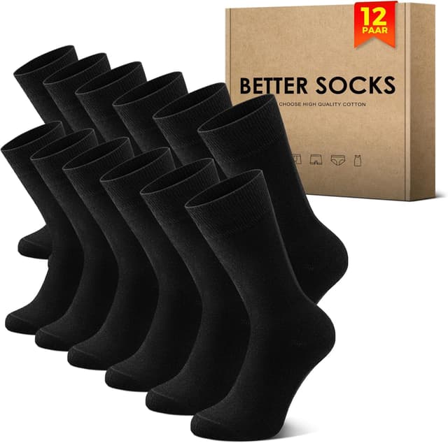 Detalle de NUOZA Socken Herren 12 Paar Sportsocken Baumwolle