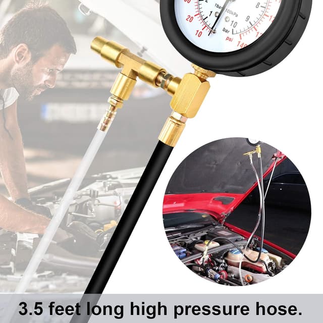 Thumbnail 3 de BETOOLL Pro Fuel Injection Pressure Tester 0-140 PSI ⛽