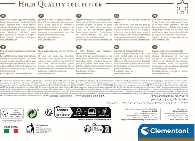 Detalle 2 de Clementoni Puzzle La Promenade de Noël Compact 1000 pièces (70 x 50 cm) — Design tendances, avec poster