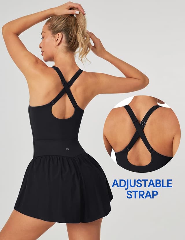 Thumbnail 3 de IUGA Workout Romper Tummy Control Padded Athletic Romper with Shorts (Running Onesie)