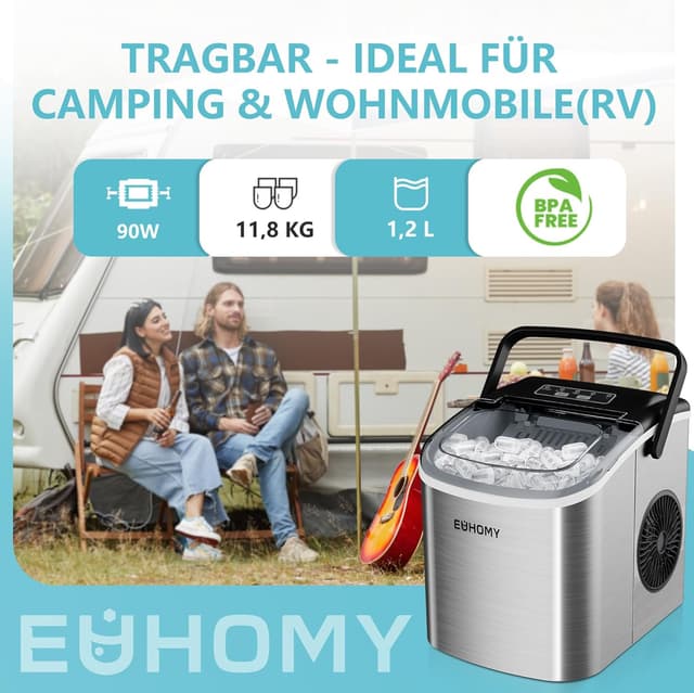 Thumbnail 2 de EUHOMY Eiswürfelmaschine Klein 9 Würfel