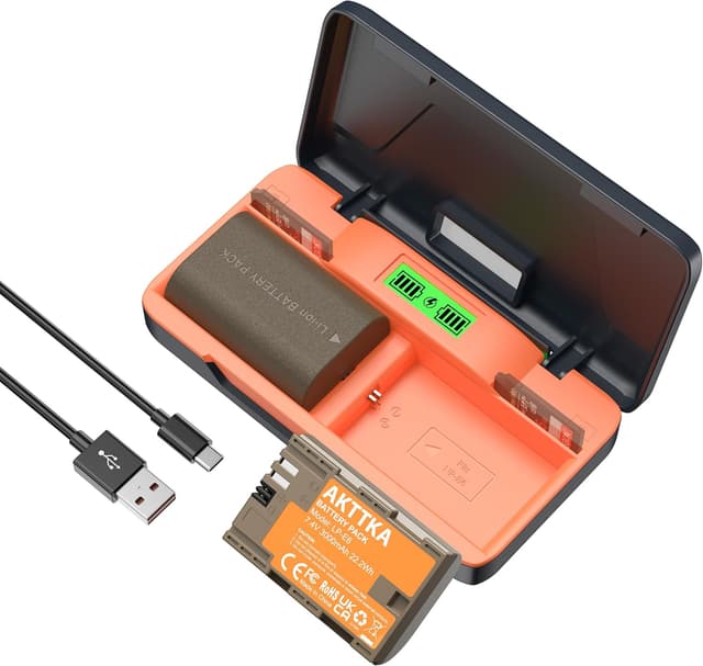 Detalle de AKTTKA Batería LP-E6 3000 mAh (2 unidades)