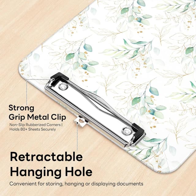 Detalle 2 de Luminzo Klemmbrett A4 Letter für Lehrer 80 Blatt