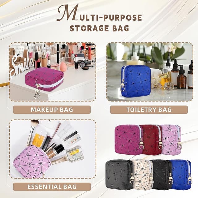 Thumbnail 4 de 2 Stück Klein Kosmetiktasche PU Leder