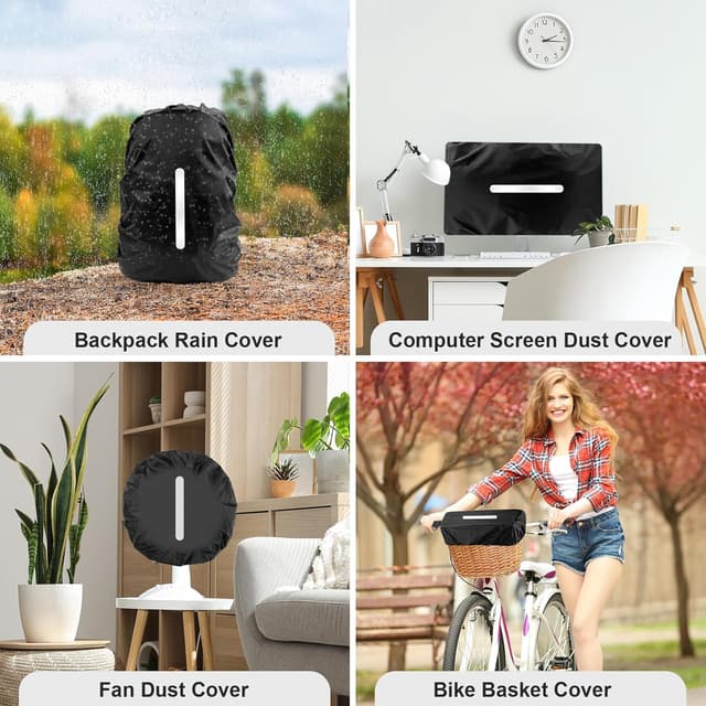 Thumbnail 6 de Nsyee 2pcs Backpack Rain Cover with reflective strip (waterproof rucksack cover for camping, hiking and cycling)