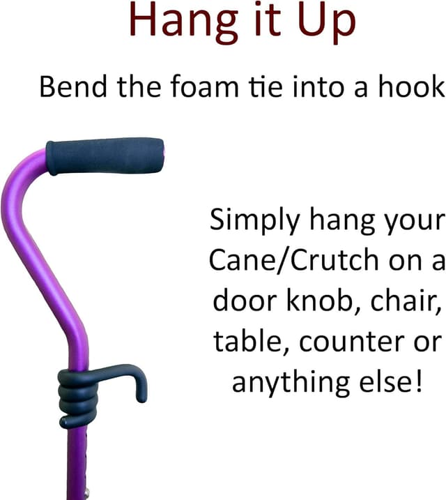 Detalle 2 de Crutcheze Lot de 3 supports de canne (attaches en mousse) pour garder une canne à portée de main