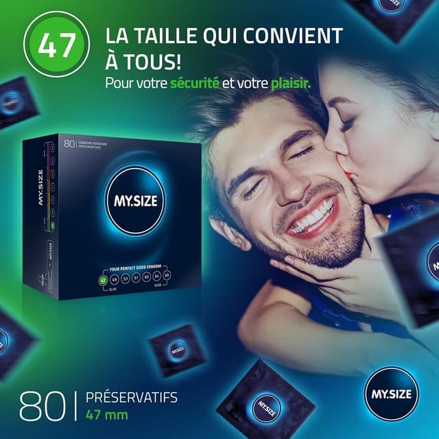Thumbnail 1 de MY.SIZE Classic Préservatifs 47 mm 80 pcs