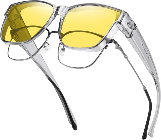 Detalle de GEGURI Polarized Fit Over Sunglasses (Night Driving, UV400) for Glasses Wearers