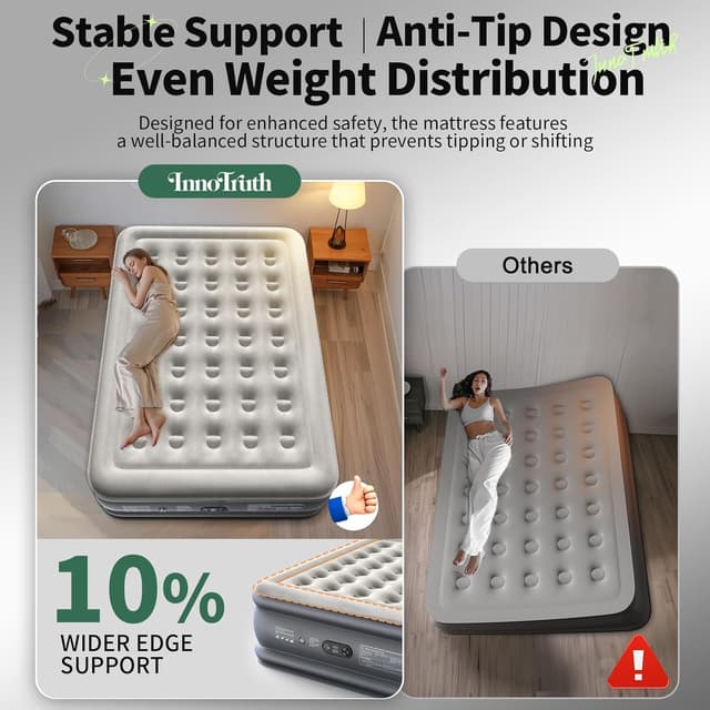 Thumbnail 3 de InnoTruth Air Mattress Queen 18" inflatable bed