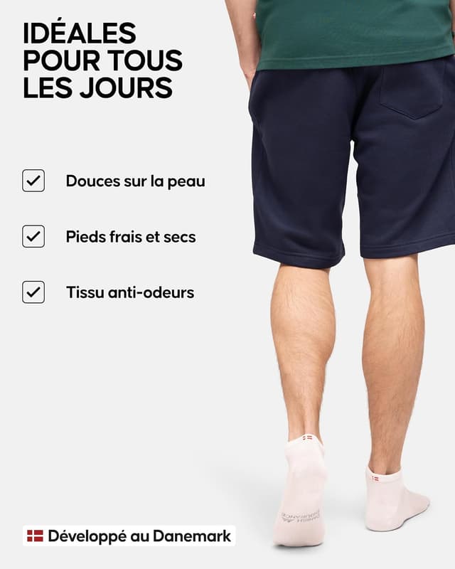 Detalle de DANISH ENDURANCE Chaussettes basses 6 paires