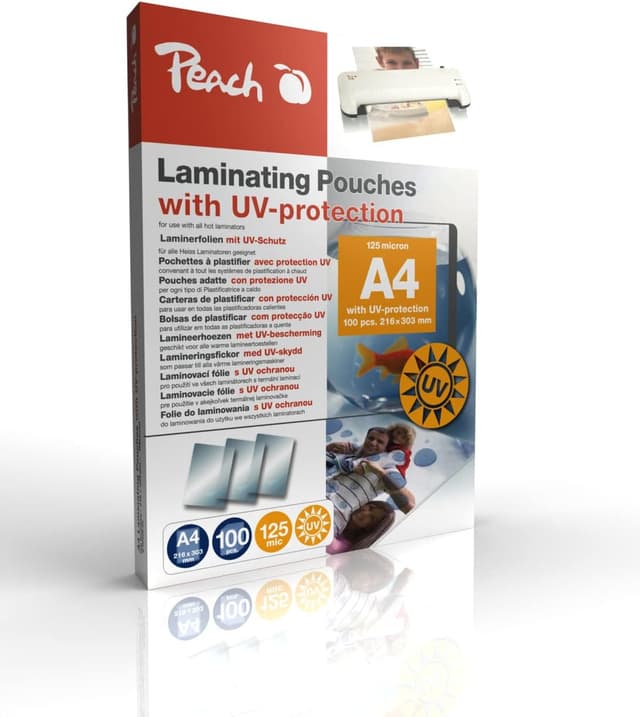 Thumbnail 6 de Peach Laminierfolien A6 (125 mic) – 125 Laminierhüllen glänzend, PP525-04P