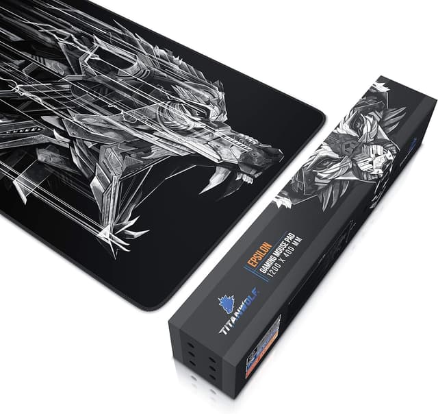 Detalle de CSL-Computer TITANWOLF Gaming-Mauspad in Übergröße (1200x400 mm) – XXXL Mousepad für Präzision & Tempo