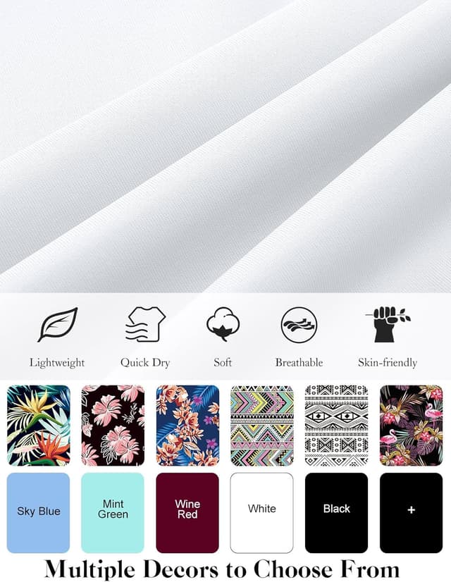 Detalle de Haut de maillot de bain femme Tuopuda à manches longues anti-UV UPF 50+ (rashguard) à fermeture éclair