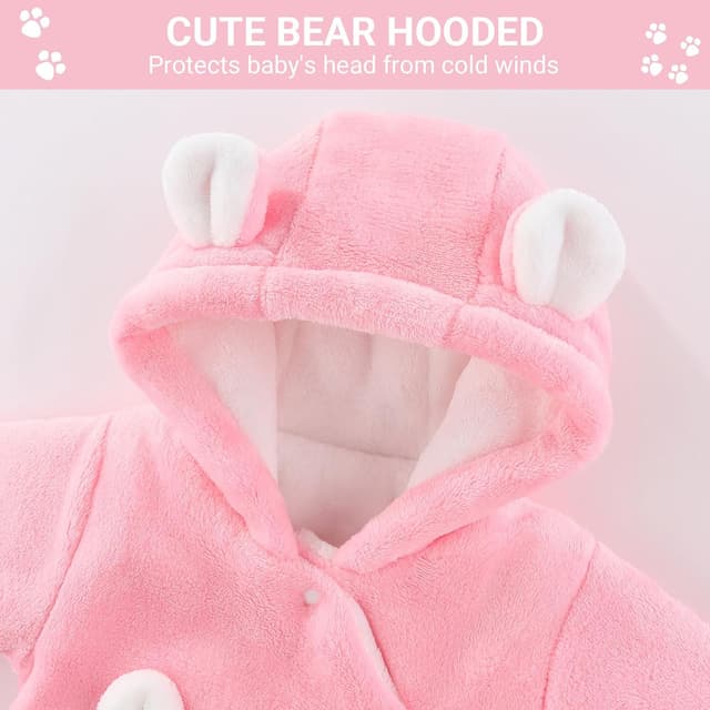 Thumbnail 3 de WYTbaby Baby Snowsuit Fleece Romper 1pc 📷