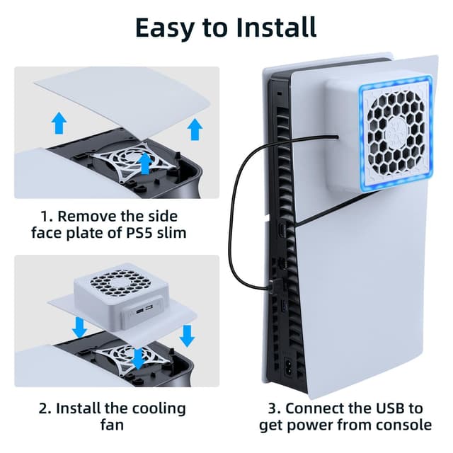 Thumbnail 6 de Mcbazel PS5 Slim Lüfter 3 Stufen