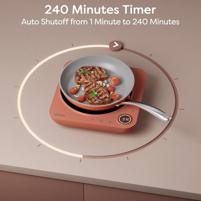 Thumbnail 4 de CIARRA CATIH1A-O orange induction cooktop ⏲