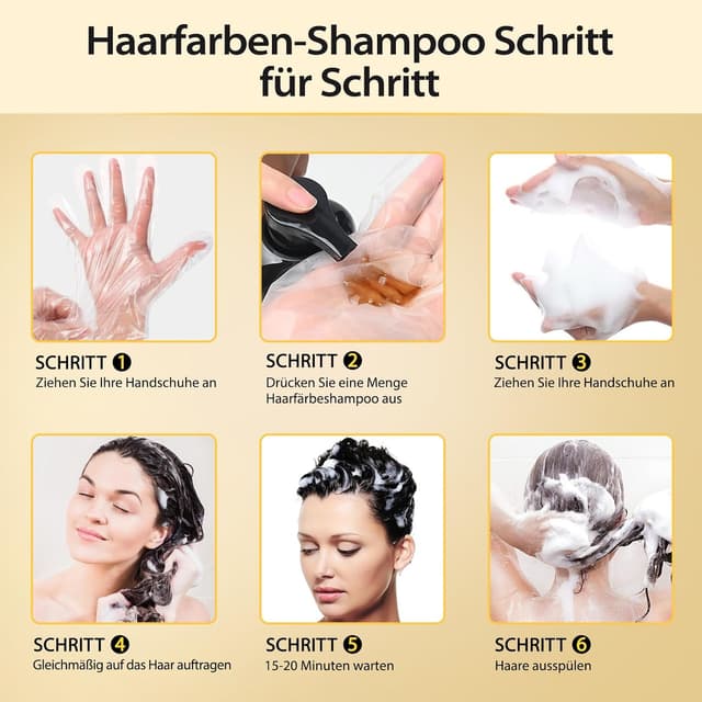 Thumbnail 4 de Black Hair Dye Shampoo 3‑in‑1 Schwarz 500 ml