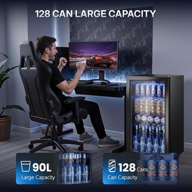 Detalle 2 de TRIUMPHKEY 90L Mini-Kühlschrank 128 Dosen