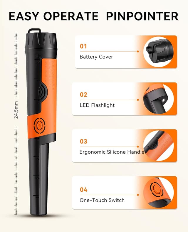 Detalle 2 de SUNPOW OTMD12 Pinpointer 360° Detection