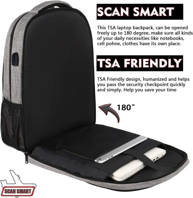 Detalle de MATEIN Laptop-Rucksack 17,3 Zoll, Anti-Diebstahl